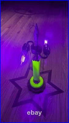 Uranium Glass Art Deco Styled Table Lamp Recently Refurbished