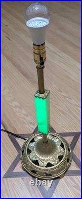 Uranium Glass Art Deco Table Lamp Recently Refurbished