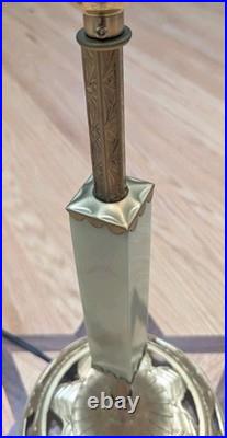 Uranium Glass Art Deco Table Lamp Recently Refurbished