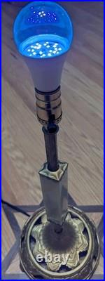 Uranium Glass Art Deco Table Lamp Recently Refurbished