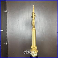 Uranium Glass Bridge Arm Table Lamp Art Deco Vintage Antique Houze Akro Agate