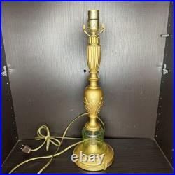 Uranium Glass Lamp Art Deco Style Vintage Custom Build