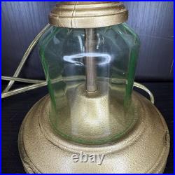 Uranium Glass Lamp Art Deco Style Vintage Custom Build