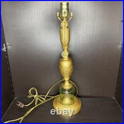 Uranium Glass Lamp Art Deco Style Vintage Custom Build