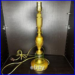 Uranium Glass Lamp Art Deco Style Vintage Custom Build