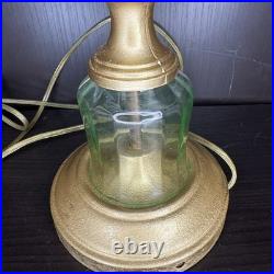 Uranium Glass Lamp Art Deco Style Vintage Custom Build