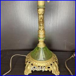 Uranium Glass Lamp Art Deco Style Vintage Custom Build