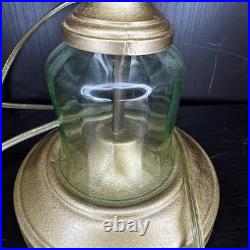 Uranium Glass Lamp Art Deco Style Vintage Custom Build