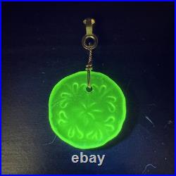 Uranium Glass Lamp Art Deco Style Vintage Custom Build