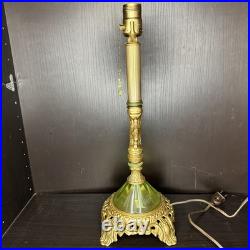 Uranium Glass Lamp Art Deco Style Vintage Custom Build