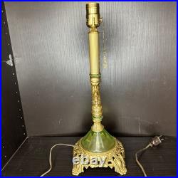 Uranium Glass Lamp Art Deco Style Vintage Custom Build
