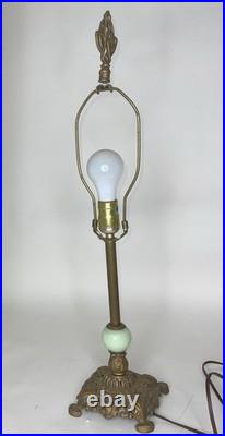 Uranium Glass Table Lamp Antique Vintage Custom Art Deco Style