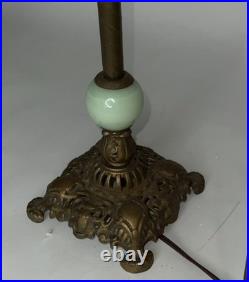 Uranium Glass Table Lamp Antique Vintage Custom Art Deco Style