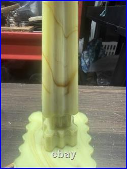 Uranium Vintage Houze X Art Deco Uranium Slag Glass Table Lamp