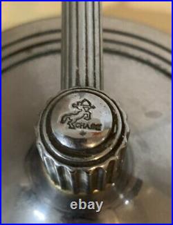 VINTAGE 1930'S CHASE CHROME Half Moon Curved DESK TABLE LAMP ART DECO