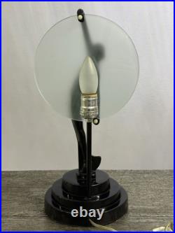 VINTAGE 1986 SARSAPARILLA NJ Art Deco Black Nude Woman Lamp 16