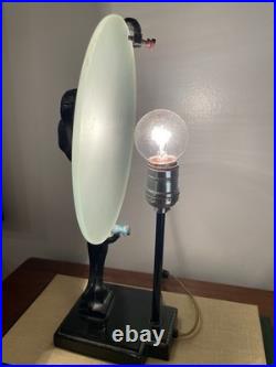 VINTAGE 1986 SARSAPARILLA NJ Art Deco Black Nude Woman Lamp 16