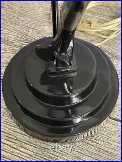 VINTAGE 1986 SARSAPARILLA NJ Art Deco Black Nude Woman Lamp 16