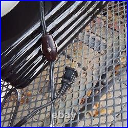 VINTAGE ART DECO 1980's CASCADING WING FLAME LAMP BLACK CERAMIC