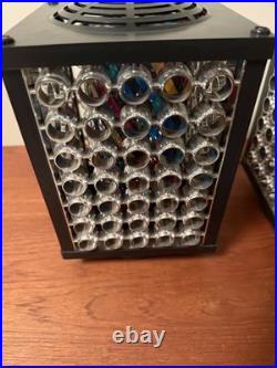 VINTAGE DISCO NIGHT LAMP ART DECO SPACE AGE 1970 X2 Plastic