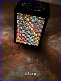 VINTAGE DISCO NIGHT LAMP ART DECO SPACE AGE 1970 X2 Plastic