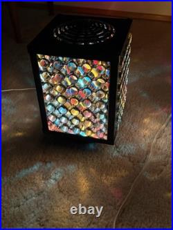 VINTAGE DISCO NIGHT LAMP ART DECO SPACE AGE 1970 X2 Plastic