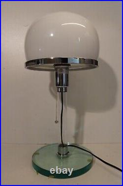 VINTAGE VALENTINO METALARTE TABLE LAMP WILHELM WAGENFELD BAUHAUS 1990s SPAIN