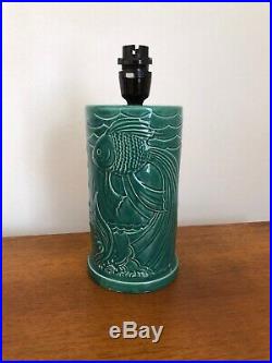 VIntage 1920s 1930s Art Deco Ceramic Lamp Base Fish Design Original