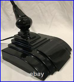 VIntage Art Deco FLEXO ART SPECIALTY CO Black Magnifying Articulating Desk Lamp