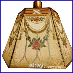 VTG 1930s Art Deco Metal Mesh Hexagon Hexagonal Shade For Bridge Lamp 8