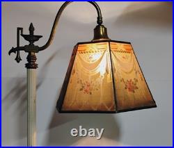 VTG 1930s Art Deco Metal Mesh Hexagon Hexagonal Shade For Bridge Lamp 8