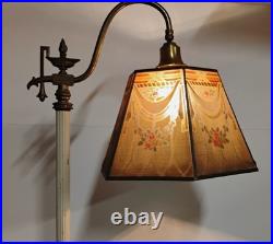 VTG 1930s Art Deco Metal Mesh Hexagon Hexagonal Shade For Bridge Lamp 8