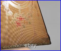 VTG 1930s Art Deco Metal Mesh Hexagon Hexagonal Shade For Bridge Lamp 8