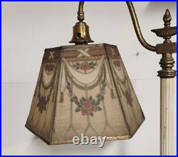VTG 1930s Art Deco Metal Mesh Hexagon Hexagonal Shade For Bridge Lamp 8