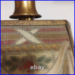 VTG 1930s Art Deco Metal Mesh Hexagon Hexagonal Shade For Bridge Lamp 8