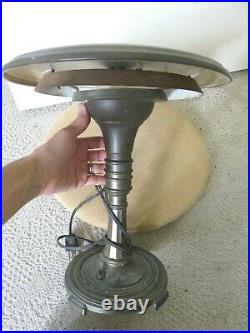 VTG 1936 Art Deco Flying Saucer/UFO Shaped Metal Lamp by Sight Light Corp