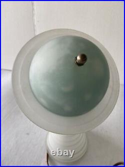 VTG 1939 New York World's Fair Art Deco Saturn Lamp Frosted Glass Works