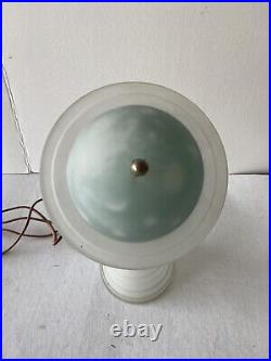 VTG 1939 New York World's Fair Art Deco Saturn Lamp Frosted Glass Works