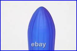 VTG ART DECO Rocket COLBALT BLUE GLASS 3 Nude Nymph Woman TABLE LAMP Sarasparlla