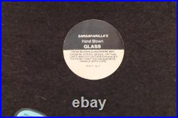 VTG ART DECO Rocket COLBALT BLUE GLASS 3 Nude Nymph Woman TABLE LAMP Sarasparlla