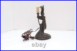 VTG Art Deco Figural Table lamp Nude Woman Dancing Lady Winged Victory Base