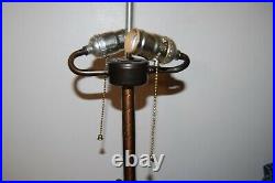 VTG DECO 27 FIGURAL 3 GRACES TABLE LAMP Brass with Two Light Fixtures
