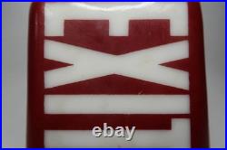 VTG Industrial EXIT Sign Glass Globe Lens Double-Sided Red White Collectible B16