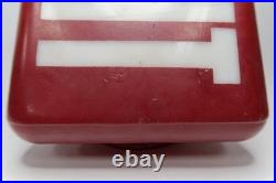 VTG Industrial EXIT Sign Glass Globe Lens Double-Sided Red White Collectible B16