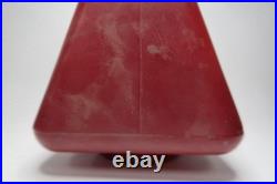 VTG Industrial EXIT Sign Glass Globe Lens Double-Sided Red White Collectible B16
