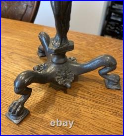 VTG Spelter Male Nude Telamon Figural Lamp Base Art Deco Revival 11.5 Unwired