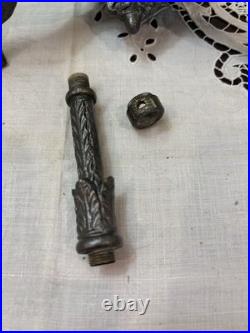 VTG Spelter Male Nude Telamon Figural Lamp Base Art Deco Revival 11.5 Unwired