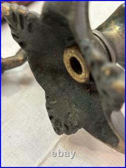 VTG Spelter Male Nude Telamon Figural Lamp Base Art Deco Revival 11.5 Unwired