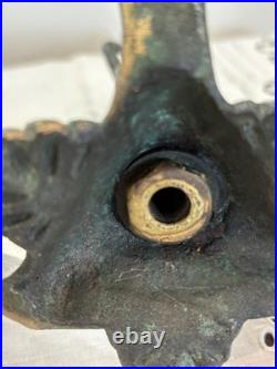 VTG Spelter Male Nude Telamon Figural Lamp Base Art Deco Revival 11.5 Unwired