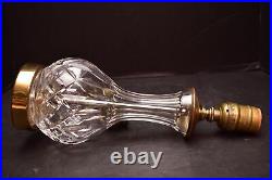 VTG Waterford Crystal Lismore Electric Table Desk Lamp Signed Light 11 tall